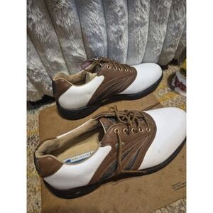 Etonic Tour Dri Lite AC 500‎ Men's Golf Shoe Size 8M Brown & White G11424 Shoes